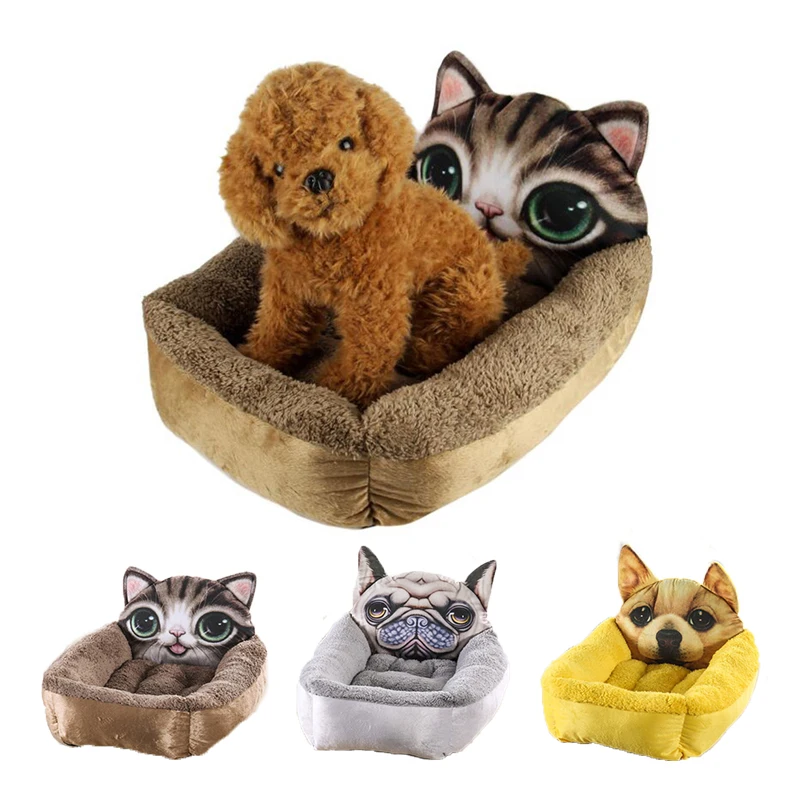 Spring Autumn Pet Dog House Nest Cute Plush Cushion Warm Small Medium Dogs Pet 3D Style Mattress Cat Bed Dog Puppy Kennel