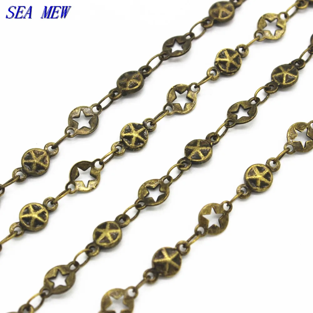 SEA MEW Charm Copper Antique Bronze Handmade Chain Wholesale 5mm Round