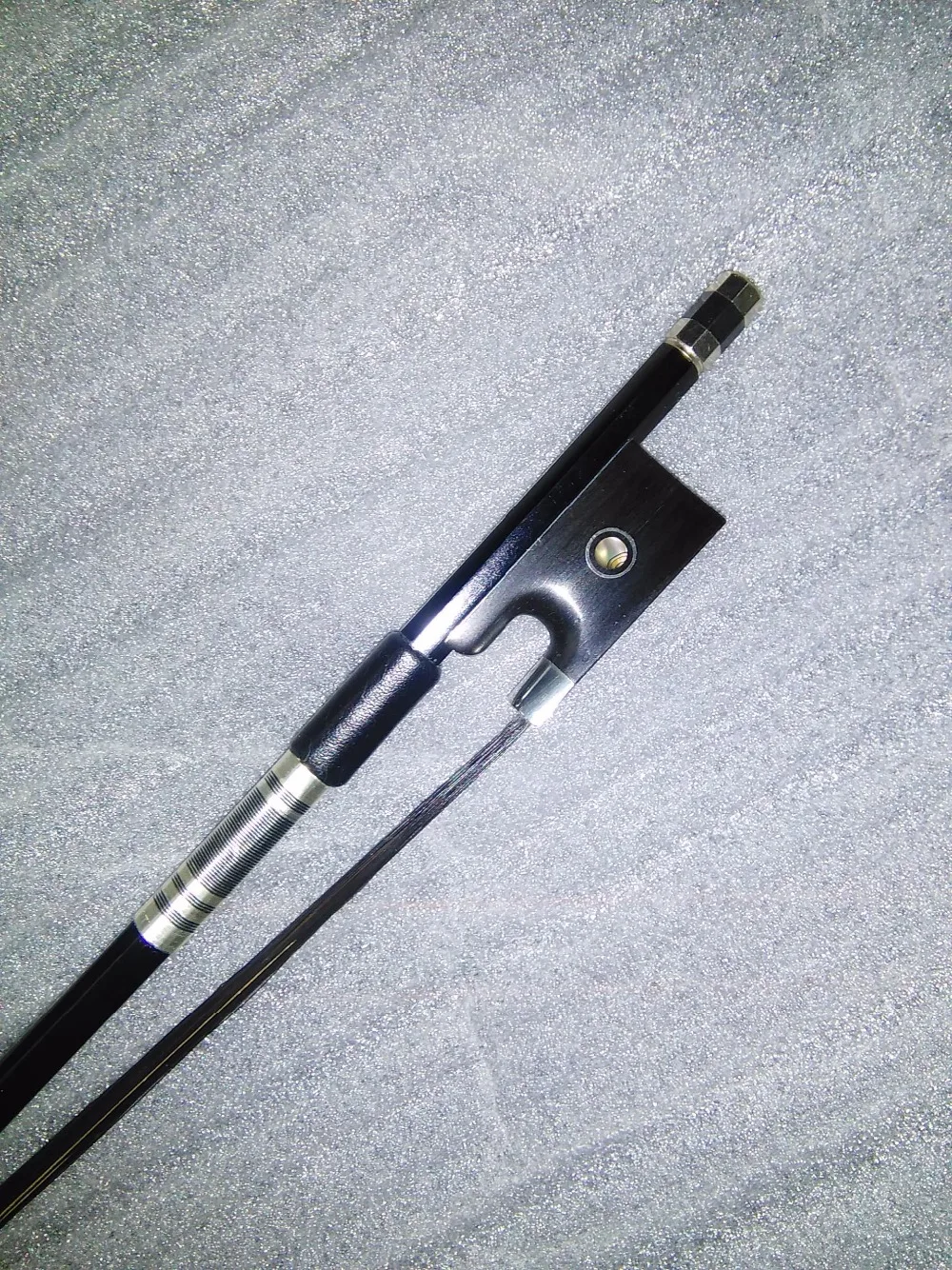 One Piece Quality Full Black Color Violin Bow Carbon Fiber Bow With