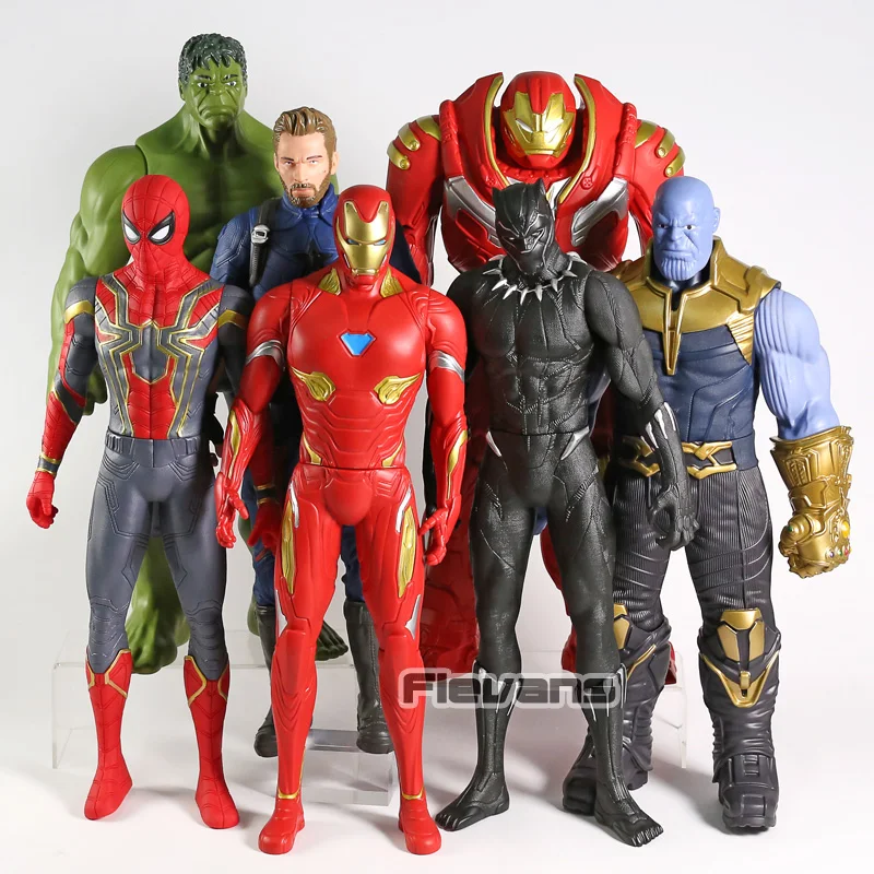 Avengers Infinity War Iron Man Captain America Hulk Spiderman Black Panther Hulkbuster Thanos Action Figure Toy 45cm