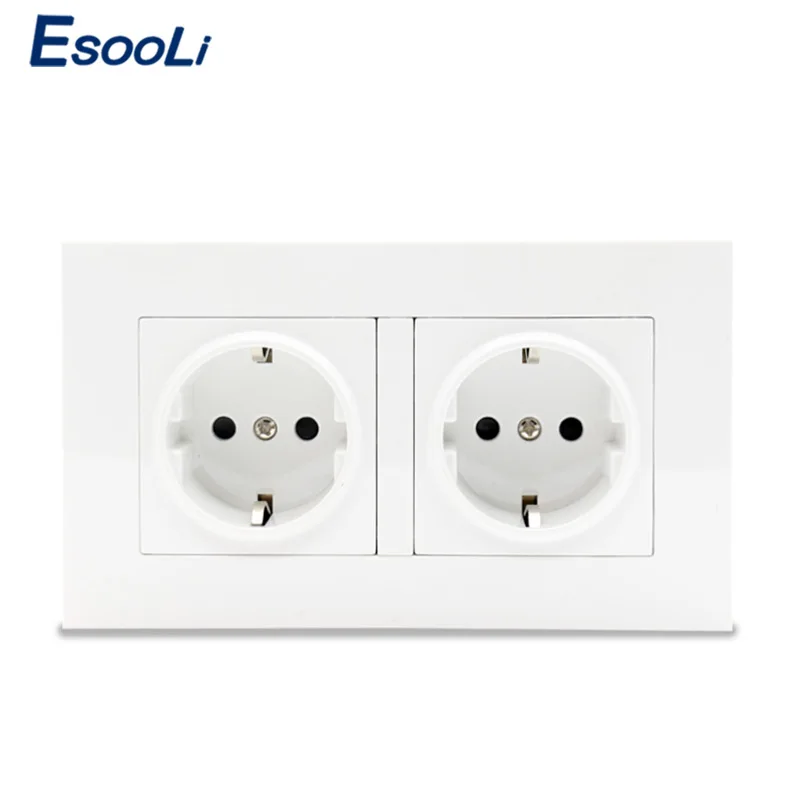 Esooli Высококачественная настенная розетка из поликарбоната с двойным