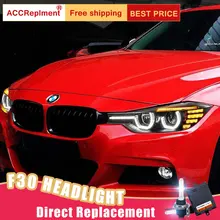 2 шт. светодиодный фары для BMW 3 серии 2012- F30 светодиодный автомобильный фонарь ангельские глазки ксенон HID комплект Противотуманные фары светодиодный дневные ходовые огни