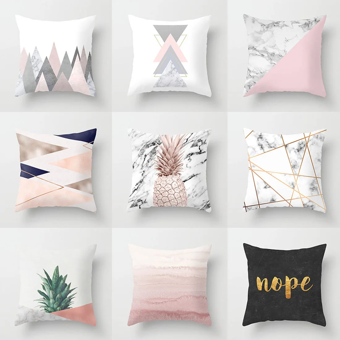 Aliexpress.com : Buy Pillow Case 45*45 Home Decor Cushion Cover Simple Geometric Pineapple ...