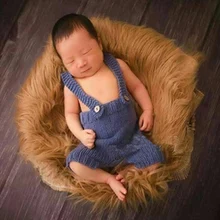 50*85 см для новорожденных Фотография искусственное меховое одеяло реквизит для маленьких девочек и мальчиков Фото для студийной съемки позирует меховое одеяло fotografia аксессуары