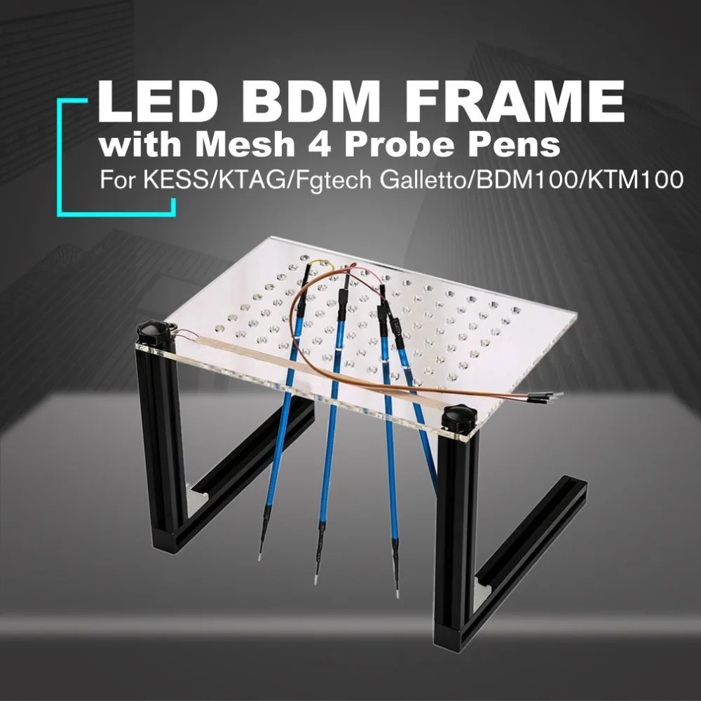 

LED BDM Frame Programmer For KESS/KTAG/Fgtech Galletto/BDM100/KTM100 Car Diagnostic ECU Chip Tuning Tool with 4 Probe Pens