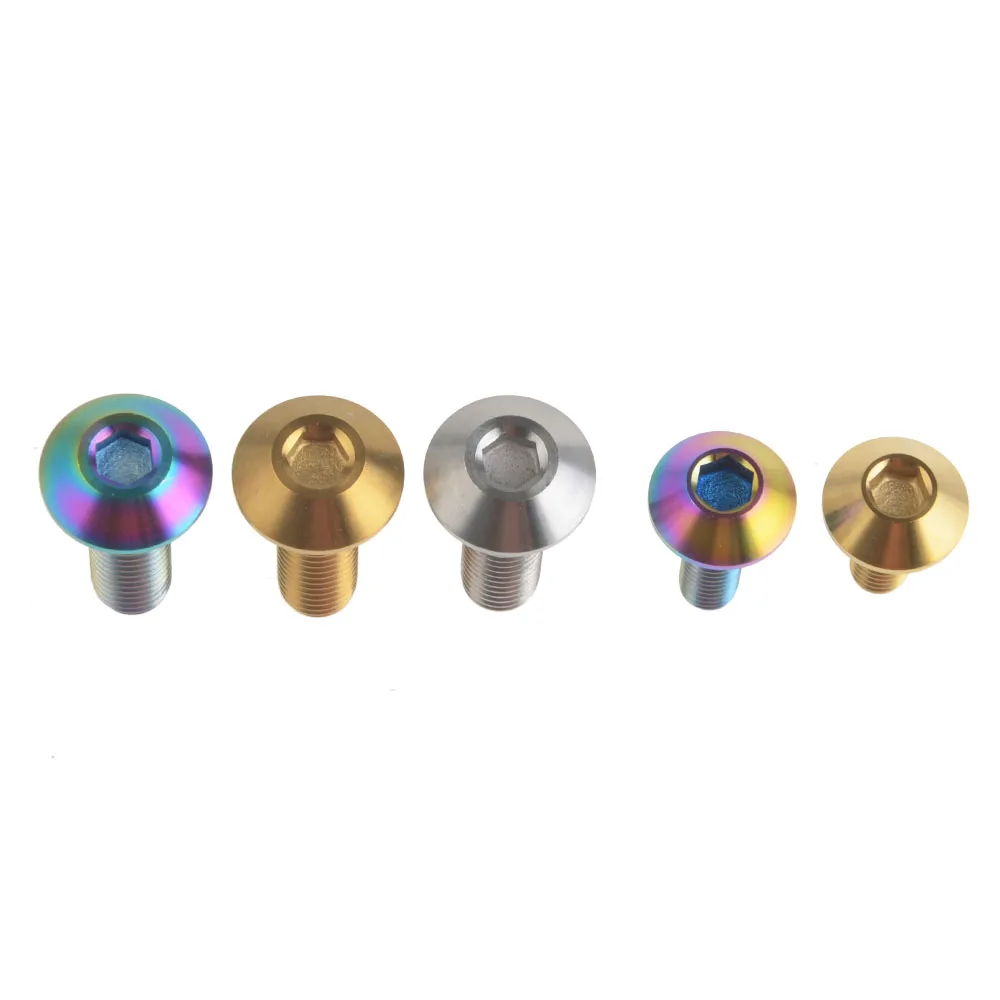 

M6 M8 Allen screws Pure Titanium Alloy Screws Umbrella Head Screw Motorcycle Shell Hex Mushroom head Bolt white