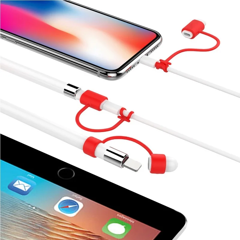 Новый мягкий силиконовый держатель для карандашей Apple чехол адаптер кабеля