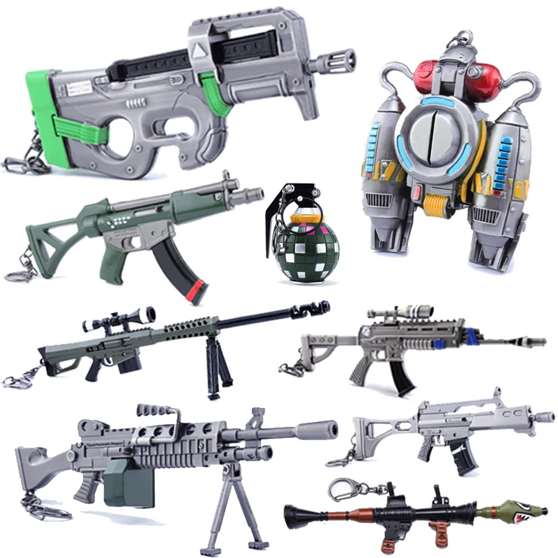 28 Styles Action Figure Fortress Fortnight Keychai Battle Royalen