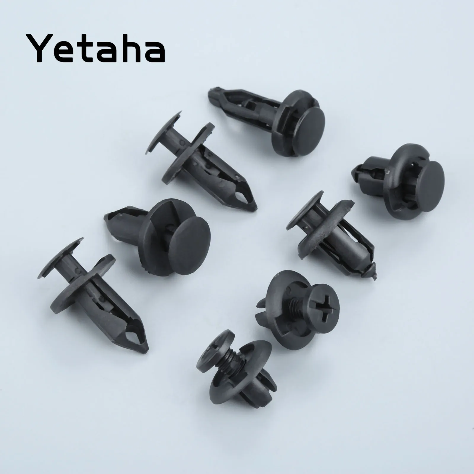 50 pcs Car Plastic Rivet Fastener Mud Flaps Bumper Fender Push Clips For Toyota