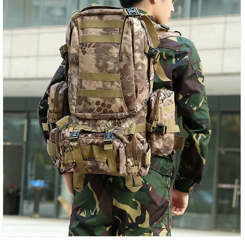 Molle Tactical Military Hiking Large Assault Backpack Pouch Bag