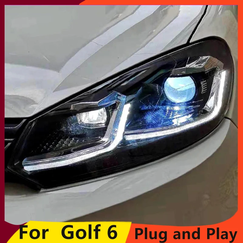 KOWELL Car Styling For VW Golf 6 Headlights 2010 2013 Golf6 mk6 LED
