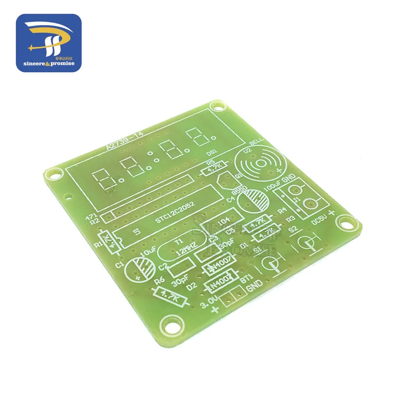 Цифровые 4 битные электронные часы STC12C2052 C51 комплект электронной продукции DIY
