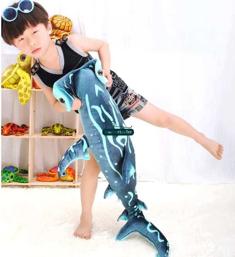 Dorimytrader 100cm X 53cm Emulational Hammerhead Shark Stuffed Toy Giant Soft Plush Sea Animal Shark Doll Pillow  Free Shipping DY61261 (5)
