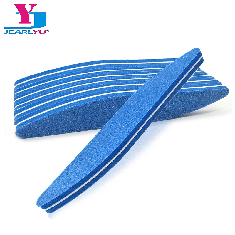 

New 20 Pcs Acrylic Nail Files Sponge Nails Buffers Buffer Lime Nail Vijl Moon Style Double-Side 100 180 Emery Board Nails Files
