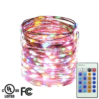 

15M/49FT 300LEDs Copper Wire Warm White Remote LED String Lights Starry Lights Christmas Fairy Lights+UL CE Corded Adapter