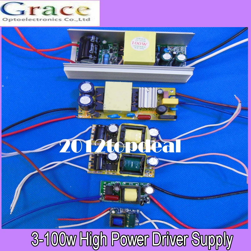 Светодиодный драйвер высокой мощности 3 Вт 10 20 30 50 100 85 265 в|100w high power led|high led driverchips