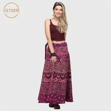 ISTider 3D цветочный принт женские юбки для танцев галстук цельные модные длинные макси юбки для женщин полиэстер галстук из мягкой ткани сексуальные макси юбки