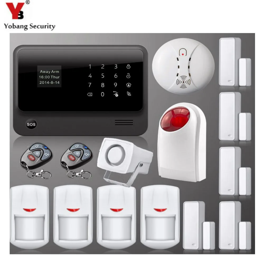 

YobangSecurity Touch Screen GSM WiFi Home Alarm Android IOS APP Home Burglar Security Alarm System with Wireless Flash Siren