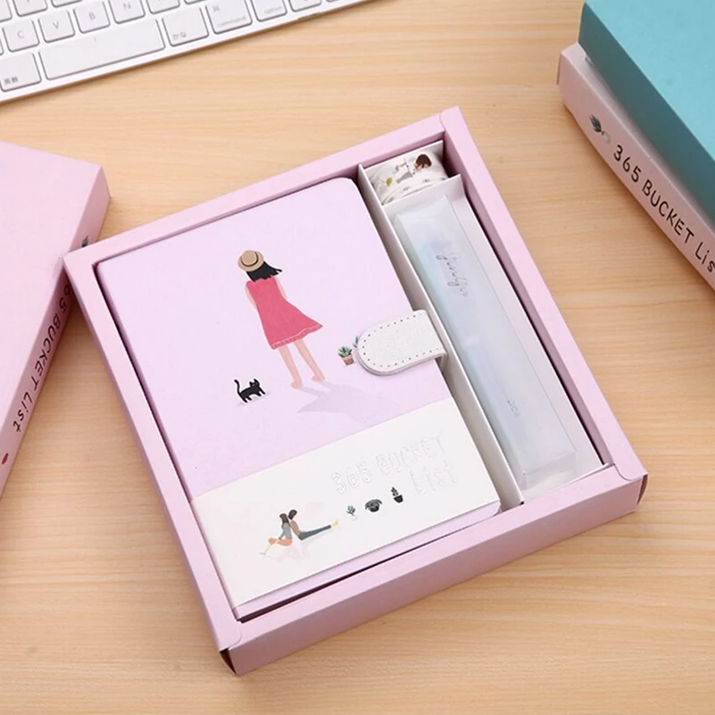 2018 Kawaii Cute Notebook 365 Bucket Wish List Hand Books A5 Planner Diary Agenda Journal Travelers Notebook Stationery 2018 Kawaii Cute Notebook 365 Bucket Wish List Hand Books A5 Planner Diary Agenda Journal Travelers Notebook Stationery