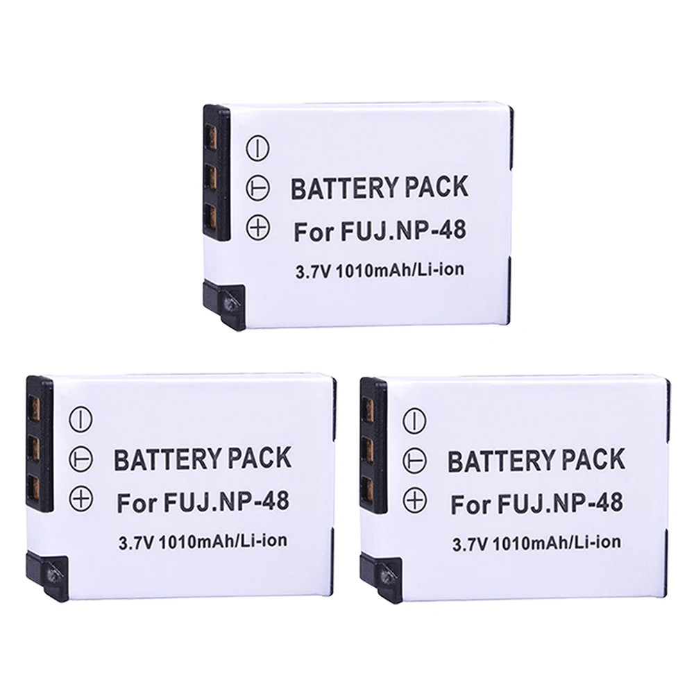 Batmax 3 Pcs Np-48 Np 48 Np48 Batteria Di Ricambio Per Fujifilm Xq1 Xq2 Np-48 Telecamere