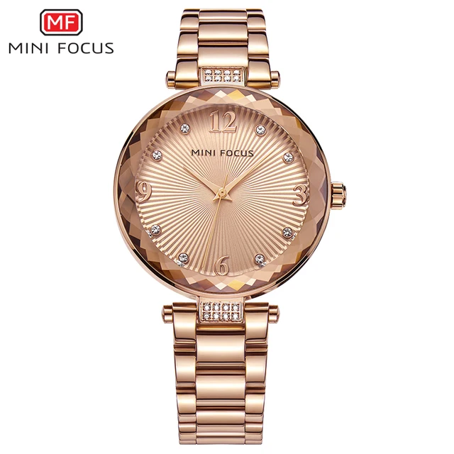 MINI FOCUS Ladies Watches Top Brand Luxury Rose Gold Quartz Women