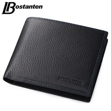 Bostanten 100% Cuir Véritable Hommes Portefeuilles Titulaire de la Carte De Luxe Hommes Portefeuilles Bourse Marque Portefeuille Noir Coin Business Pliantes Portefeuille