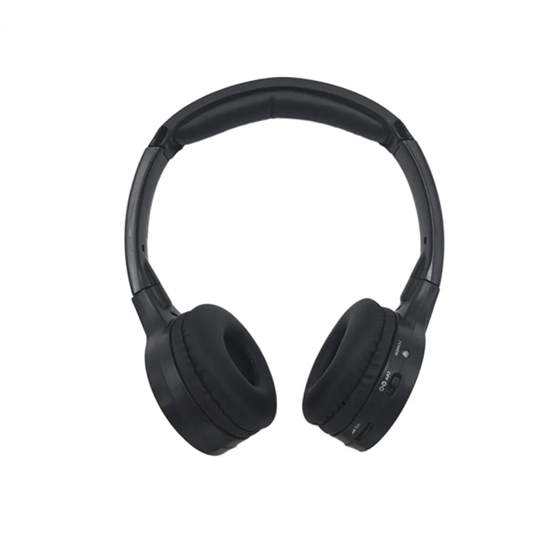 

IR Headphones Wireless Infrared Headset Foldable Lightweight On-ear for In Car Video Headrest DVD Player Dual Channel