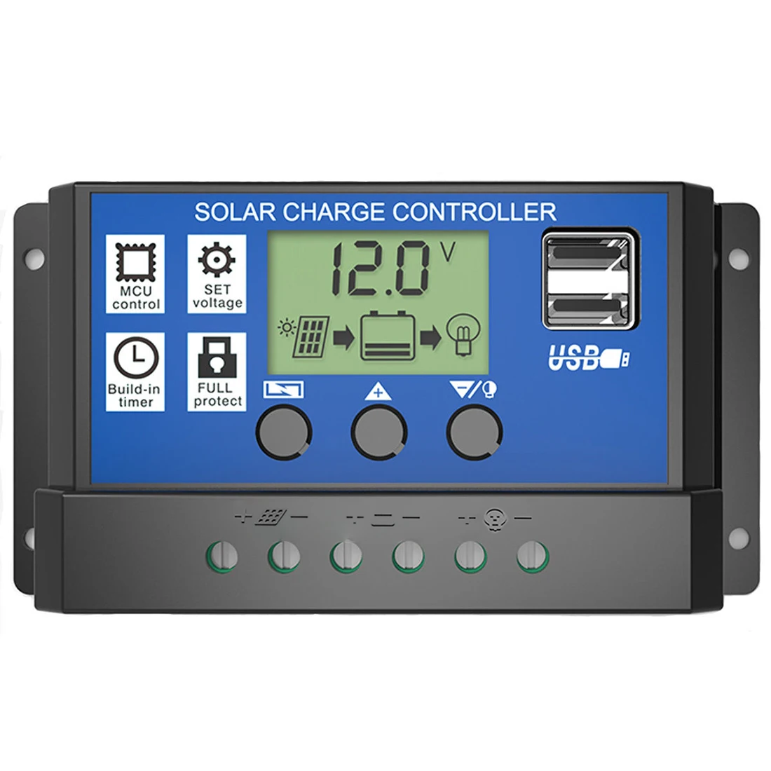 

LCD 12V/24V Solar Panel Controller Regulator Charge Battery Protection, 30A
