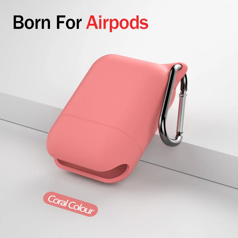 YKZ мини силиконовые Bluetooth беспроводные наушники чехол для Airpod водонепроницаемый ультратонкий защитный чехол для Airpod зарядная Коробка Чехол - Цвет: Coral Color