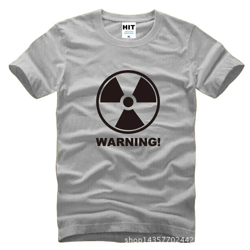 Новинка 2015! Мужская футболка из хлопка с принтом &quotатомная радиация&quot|camiseta