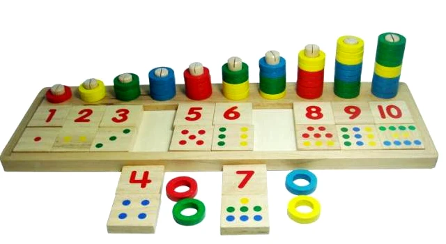 

Free shipping, free postage,montessori teaching AIDS,color logarithmic board,early childhood education toys,educational toys