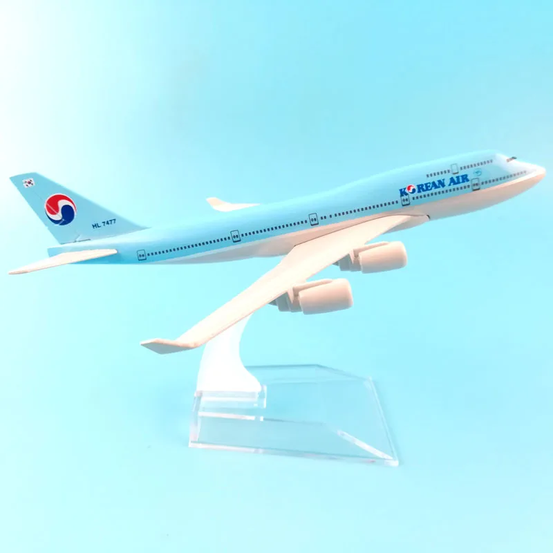 16 см корейский воздух 747 металлический сплав модель самолета Модель игрушки самолет коллекция подарок детские игрушки