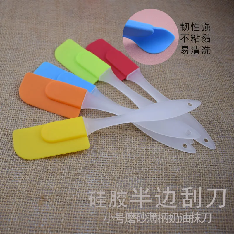 

Small Soft Silicone Scraper High Temperature Resist Cream Butter Scraper Spatula Cake Baking Scraper Tool Kitchen Small Tool