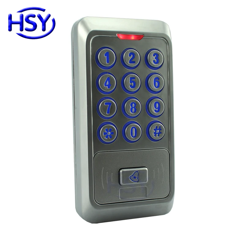 HSY Metal case RFID Keypad Card Reader 125Khz Proximity EM ID 13.56Mhz