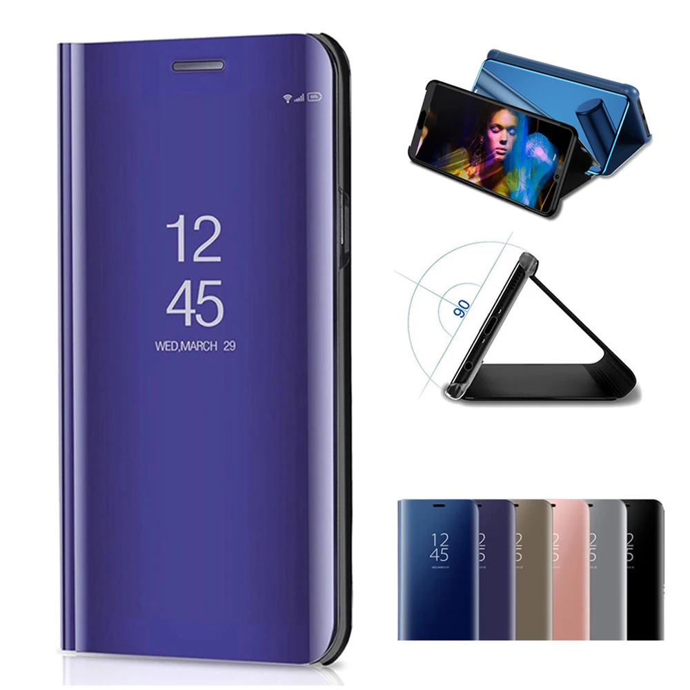 Чехол для OPPO F5 F7 F9 R11 R15 A3 A3S A5 A71 A83 найти X A7 R17 Pro + кожаный чехол Clear View Флип Стенд