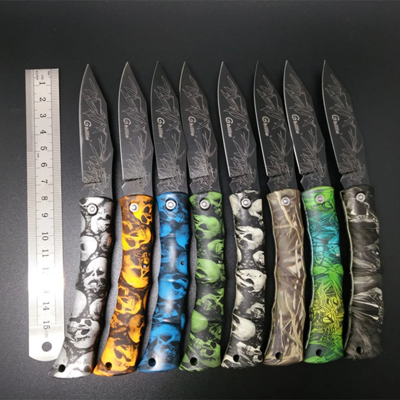 Mini plegable cuchillo de bolsillo de supervivencia para acampar de plástico mango fruta cuchillo doble hoja de acero inoxidable portátil al aire libre herramientas Mini plegable cuchillo de bolsillo de supervivencia para acampar de plástico mango fruta cuchillo doble hoja de acero inoxidable portátil al aire libre herramientas