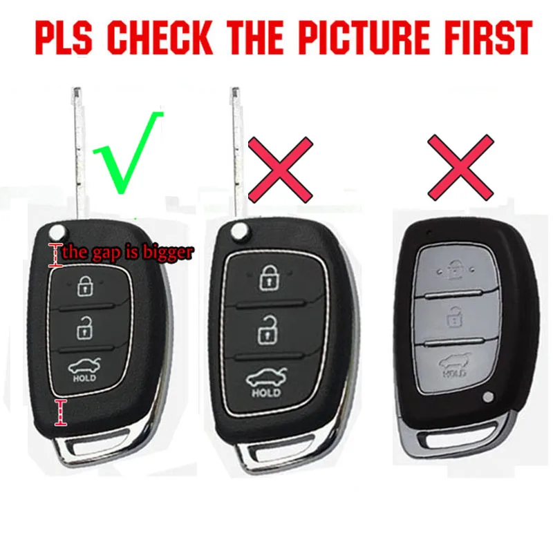 Силиконовый чехол для ключей Hyundai Creta I20 Tucson Elantra Santa fe 2016 2017 2018 без ключа Fob оболочка