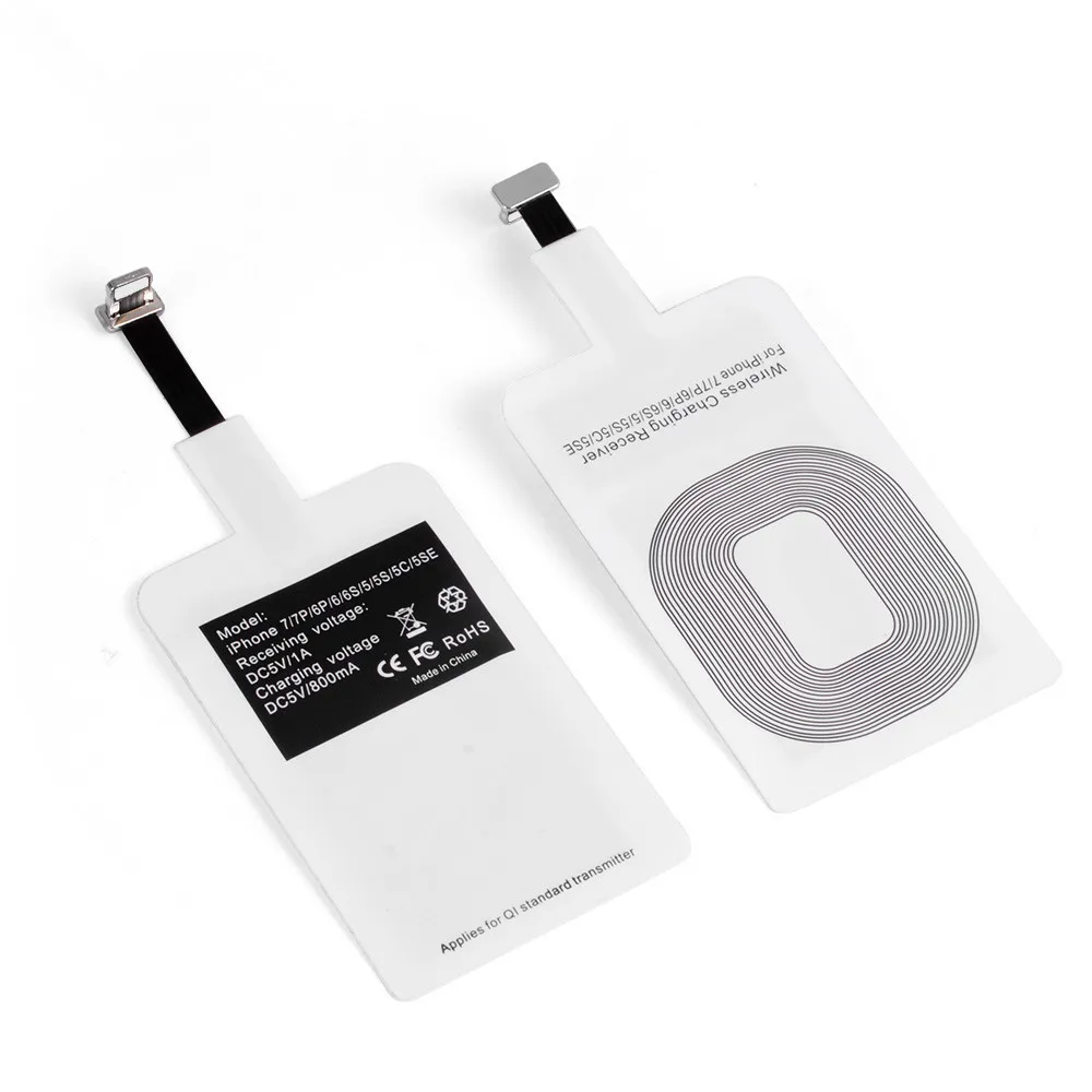 Универсальное беспроводное зарядное устройство Qi приемник для iPhone 5 5S 7 6S 6 Android Micro USB Smart Charging Receptor