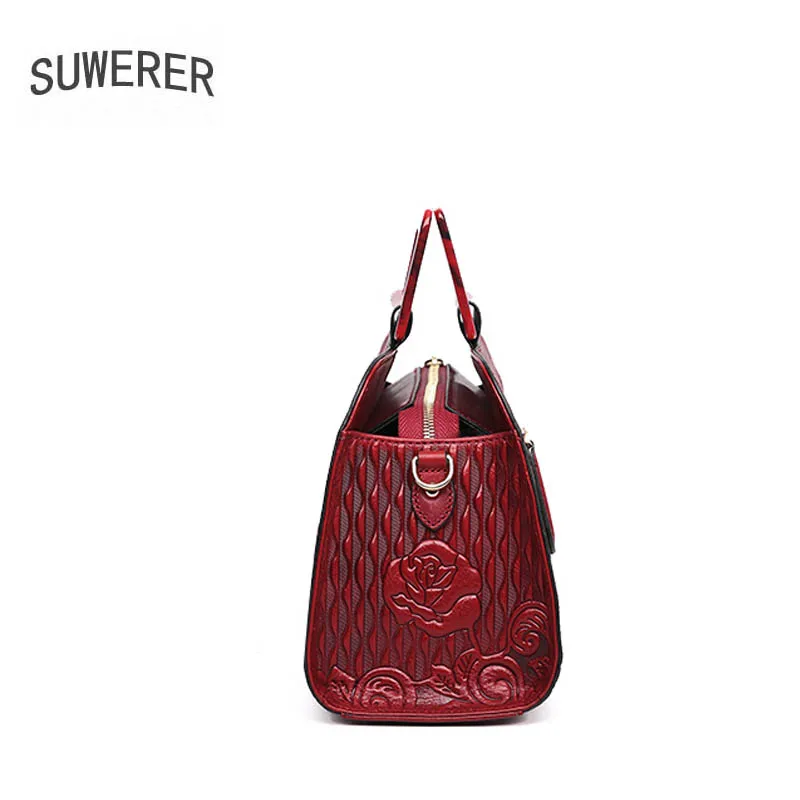 Reinem Tasche Damen brown Luxus black Marke 2019 Handtaschen Echtes Umhängetasche Neue Geprägt purple Schulter green Leder Red 6I4wzqY