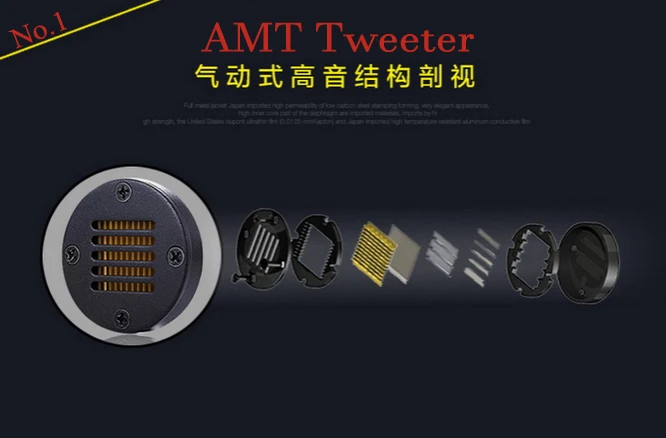 Transformador de Movimento Final Casa Áudio Alto-falante Tweeter Driver ar Tweeters Amt Faça Você Mesmo 1pc 8 Ohm oi 8 8 ohm oi final casa áudio alto-falante