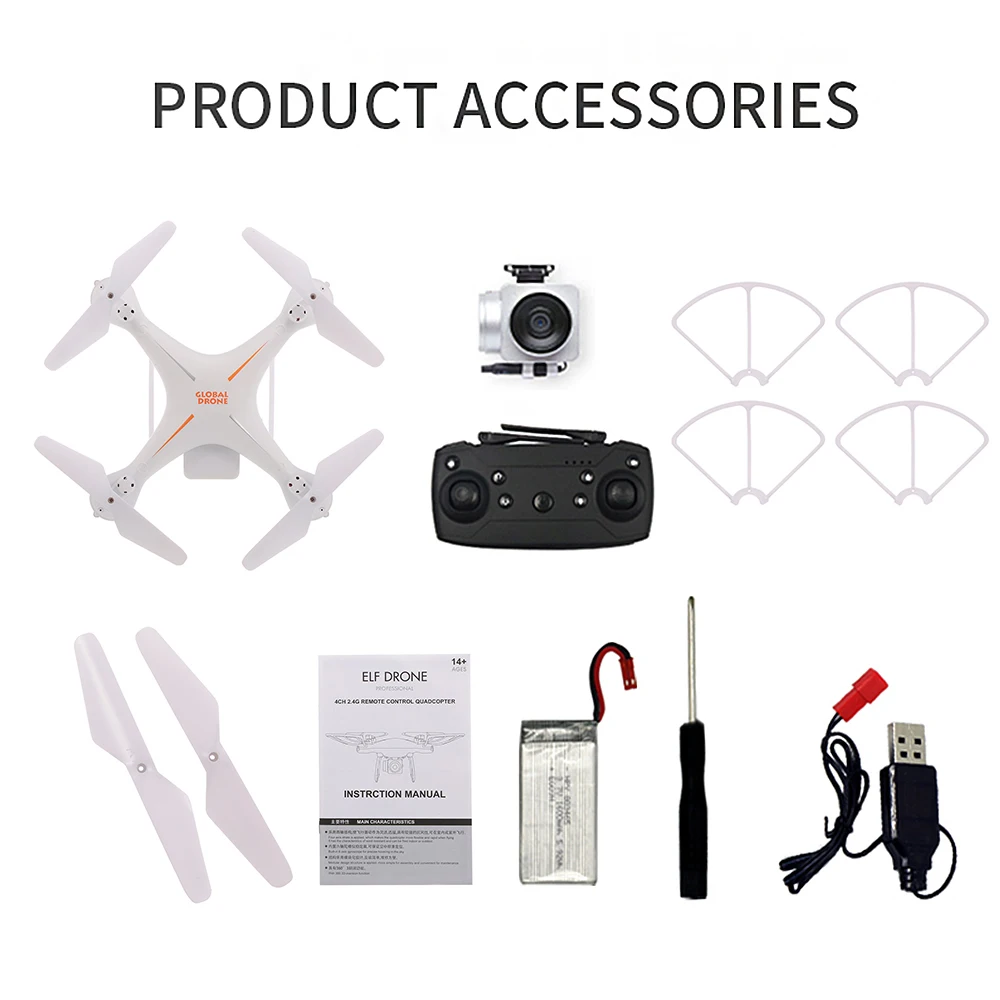 Глобальный Радиоуправляемый Дрон GW26 1080P HD камера Wifi FPV озвученный контроль высоты
