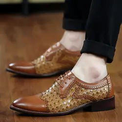 CNFIIA обувь в стиле Дерби официальная обувь Для мужчин коричневый, черный Туфли под платье Для мужчин мода мужской обуви дизайнер бренда