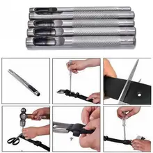 Hand Steel Tool Gasket Belt Hole Punching Vinyl Steel Leather Hollow Punch Set Hand Tools Sewing Tools Punching device #1004