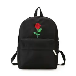 Популярные Для мужчин Для женщин ткань Оксфорд рюкзак красивое РОЗОВОЕ Вышивка рюкзак для подростков Дорожные сумки Школьные ранцы