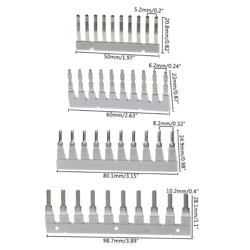 

EB10-10/EB10-8/EB10-5/EB10-6 UK DIN Rail Terminal Blocks Insertion Bridge Amphenol Connector