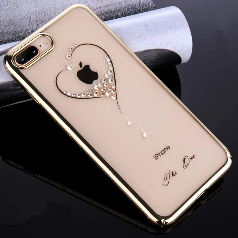 KINGXBAR Case for iPhone 7 8 Plus Rhinestone Cover Crystals from Swarovski Funda Feminine |
