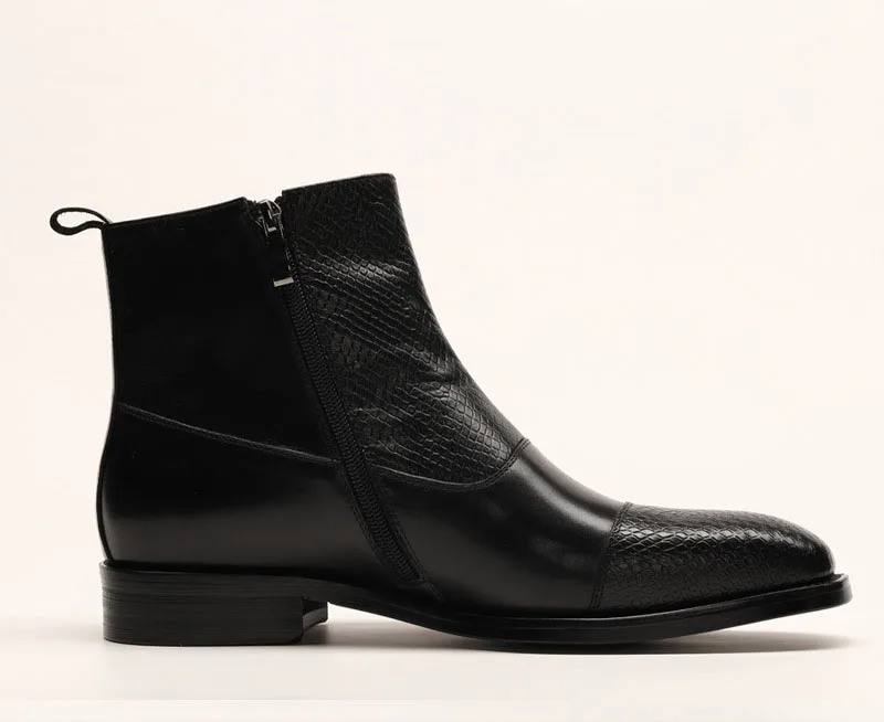 QYFCIOUFU/Новые Брендовые мужские ботинки из натуральной кожи, Мужские модельные ботинки, Мужская обувь в британском стиле, ботинки челси с
