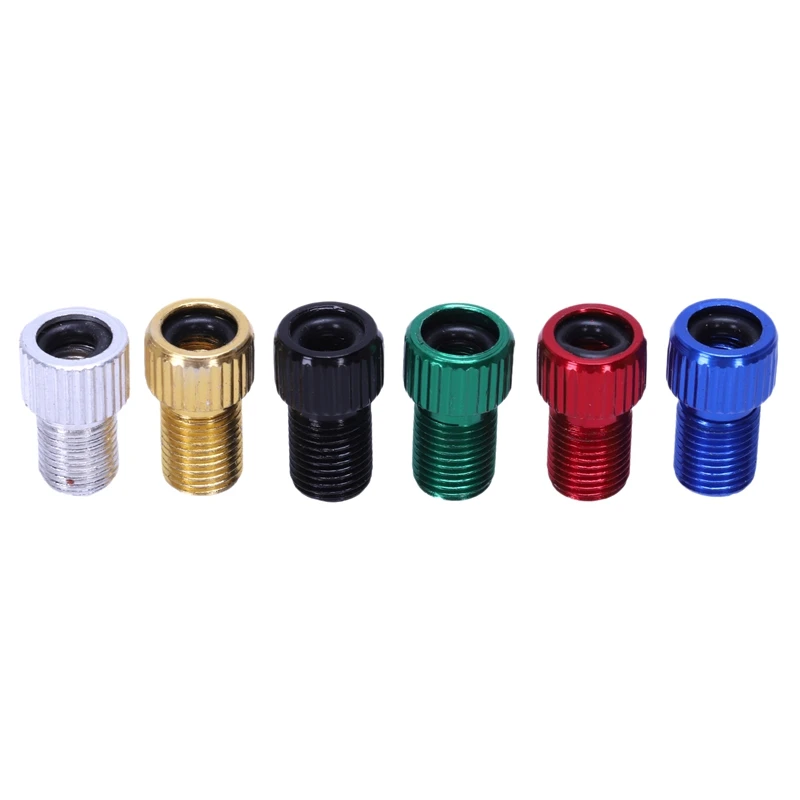 

6Pcs Alloy Adapter Presta To Schrader Valve Adapter Converter Bicycle Bike Tire Tube Colorful bike accessories bicycle