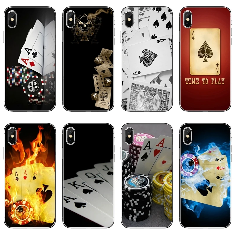 

vintage playing card Retro Poker For Huawei Honor 10 9 Lite 8 8C 8X 7A 7C 7X 6 Play 6X 6A 6C V8 V10 TPU Soft phone cover case