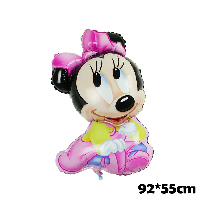 Большие размеры, 1 предмет, для детей с Микки-Маусом воздушный шар "Минни" День рождения украшения Классическая Детская игрушка воздушные шары для детского душа с красным бантом для маленьких девочек с Минни Маус Мышь клипсы для воздушных шаров - Цвет: Minnie-1